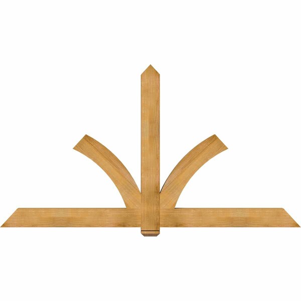 Ekena Millwork Redmond Rough Sawn Timber Gable Bracket, Western Red Cedar, 96"W x 52"H x 4"D x 6"F, 13/12 Pitch GBW096X52X0406RED00RWR - main